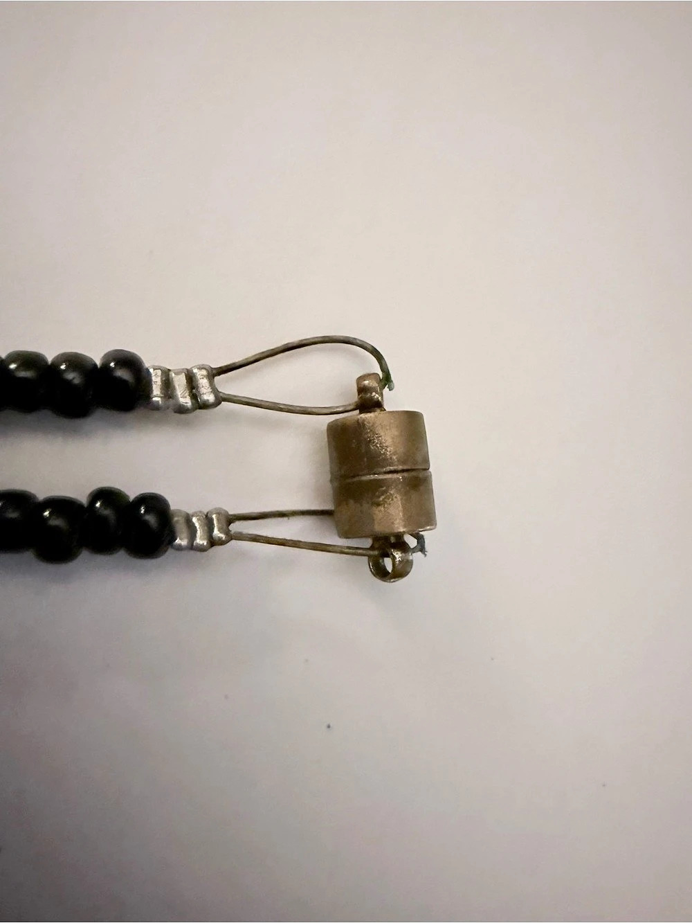 Tiger Eye Beaded Lanyard in Silver, Black & Brown - Picture 9 of 9